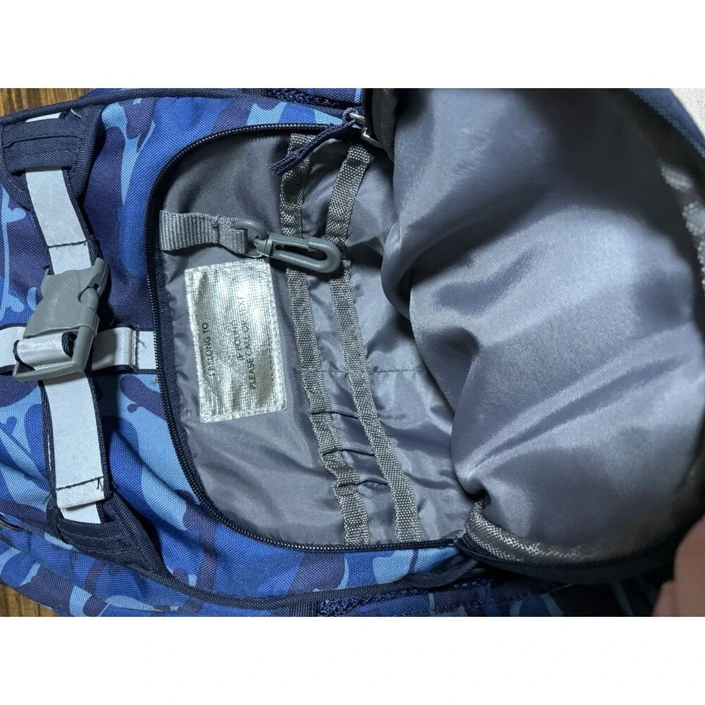 Pottery Barn Kids Mackenzie Backpack Blue Grey Camo Adjustable School Bag